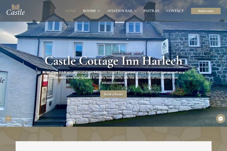 Castle Cottage Inn First B B accommodation in Harlech Web Design PORTFOLIO - Melki.Biz - Web Design & SEO in Phuket