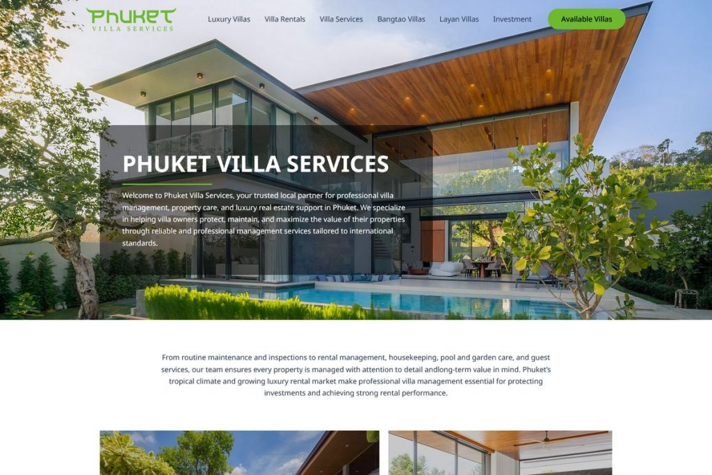 Phuket Villa Services - Melki.Biz - Web Design & SEO in Phuket