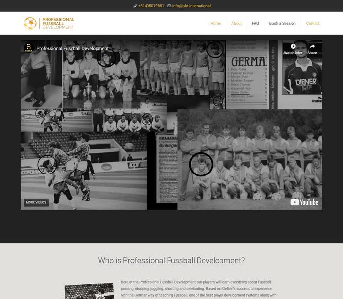Professional Fussball Development The Elite Football School PFD International - Melki.Biz - Web Design & SEO in Phuket