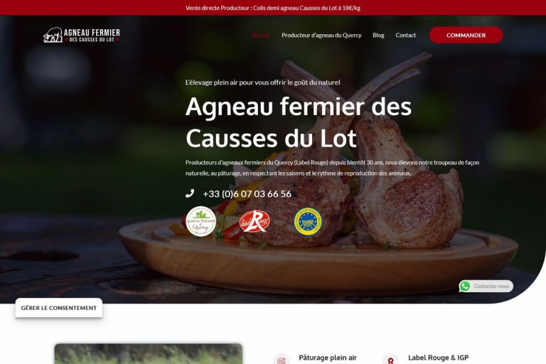 Viande d'agneau fermier du Quercy - Melki.Biz - Web Design & SEO in Phuket